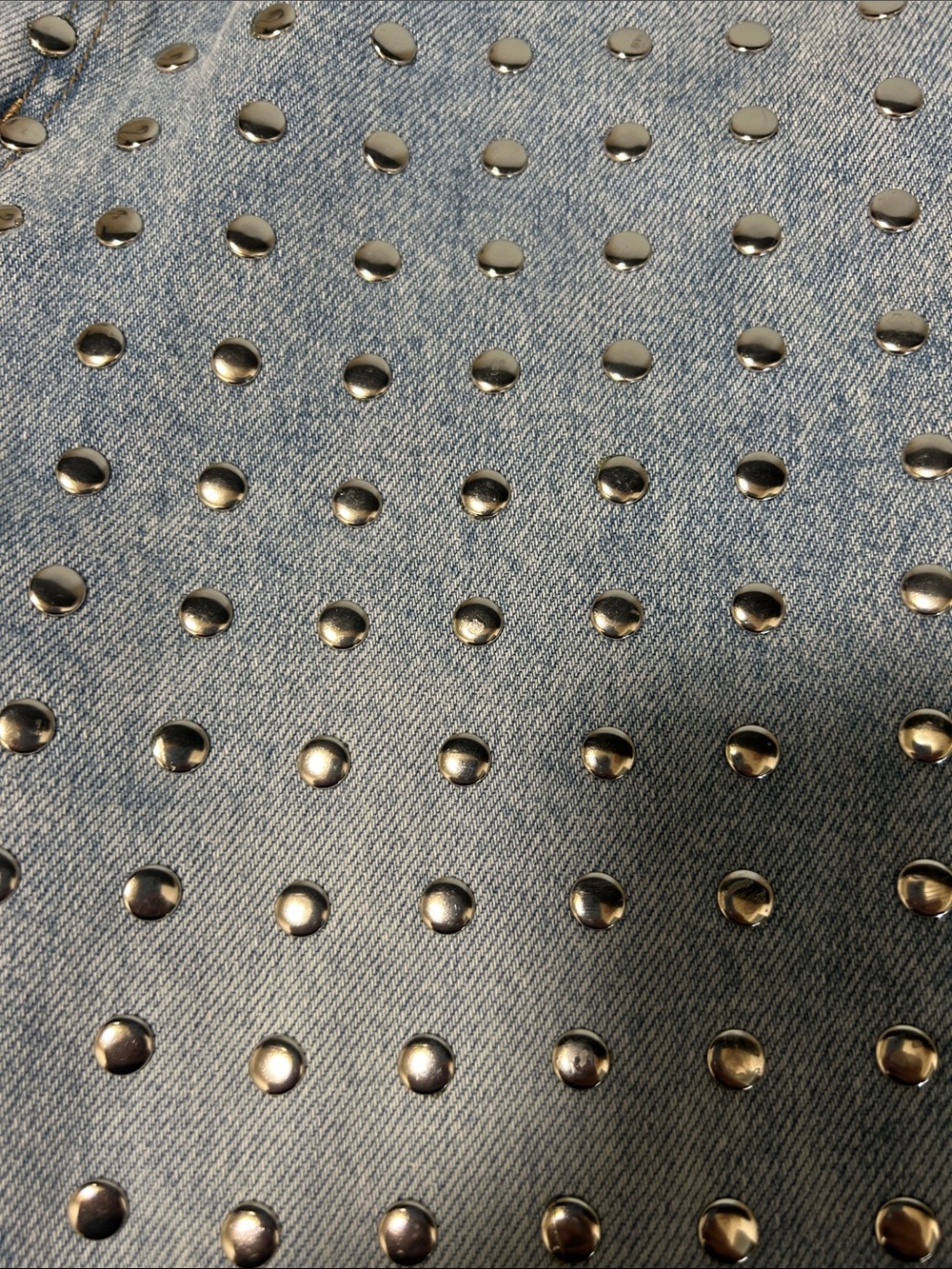 Light Blue Studded Denim Jeans - Picture 12 of 13